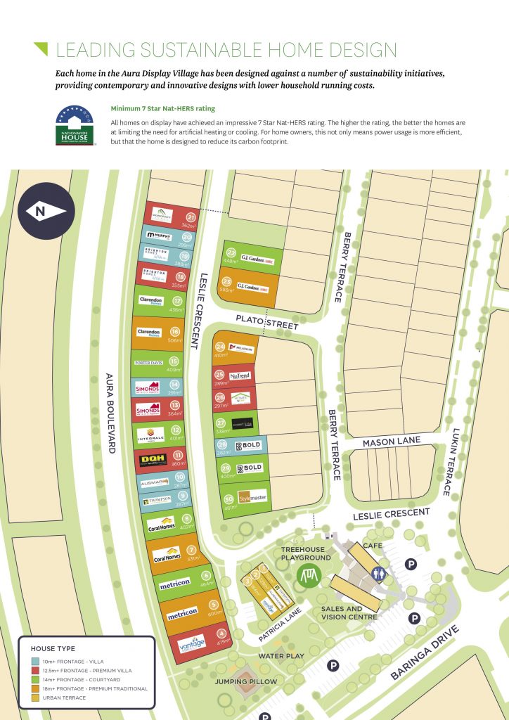 Aura Sales and Vision Display homes map